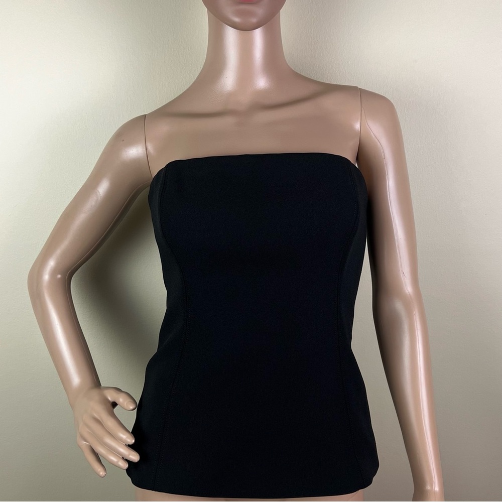 NEW VERONICA BEARD BLACK STRAPLESS TOP - Picture 2 of 11